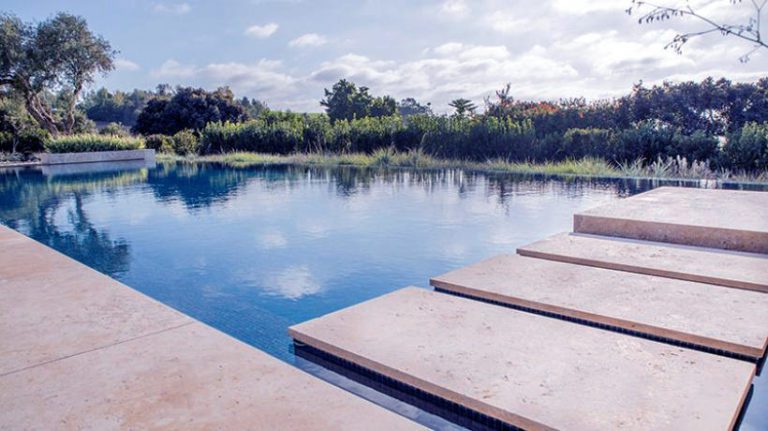 Ivory Coping Pool Ivory Travertine Tumbled Pool Coping - Travertine Pavers Melbourne ...
