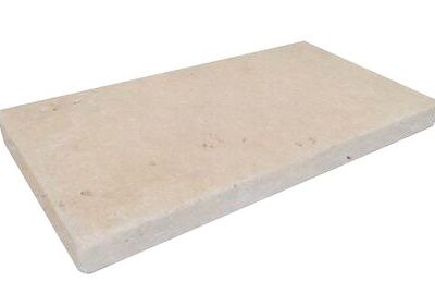 Ivory travertine tumbled pool coping paver