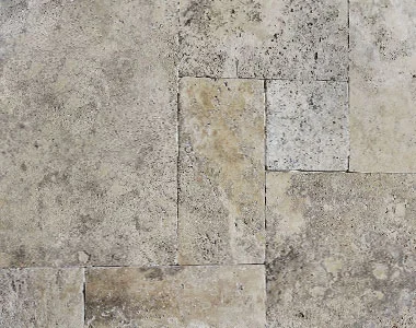 oyster silver travertine french pattern tiles